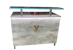 Empfangstheke Outdoortheke Betonoptik HPL Beschichtung Wetterfest